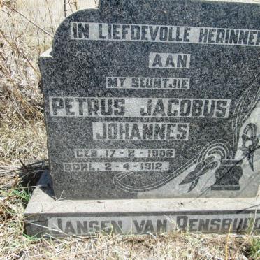 RENSBURG Petrus Jacobus Johannes, Jansen van 1906-1912