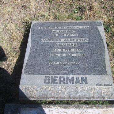 BIERMAN Jacobus Albertus 1899-1946
