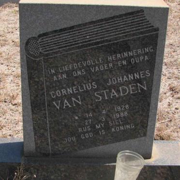 STADEN Cornelius Johannes, van 1928-1988