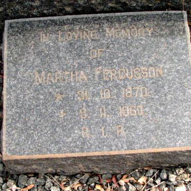 FERGUSSON Martha 1870-1960