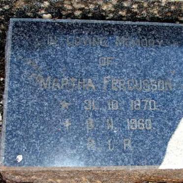 FERGUSSON Joseph 1849-1937 &amp; Martha 1870-1960