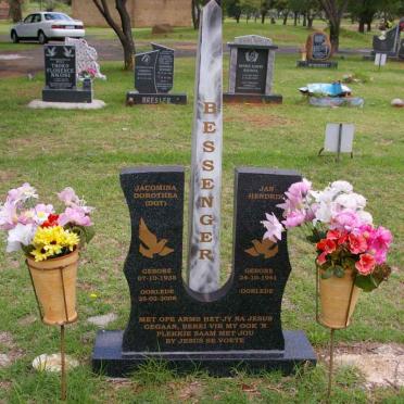 BESSENGER Jan Hendrik 1941- &amp; Jacomina Dorothea 1938-2008