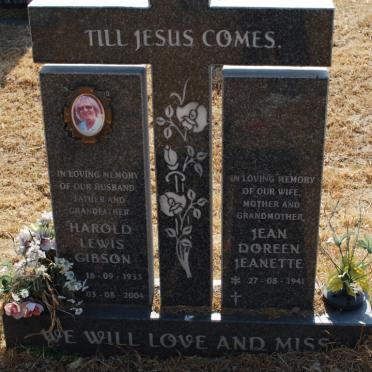 GIBSON Harold Lewis 1935-2004 &amp; Jean Doreen Jeanette 1941-
