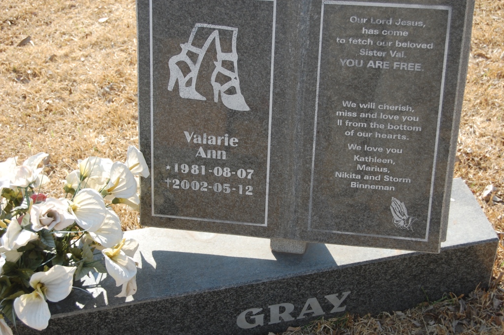 GRAY Valerie Anna 1981-2002