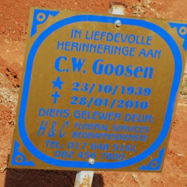 GOOSEN C.W. 1939-2010