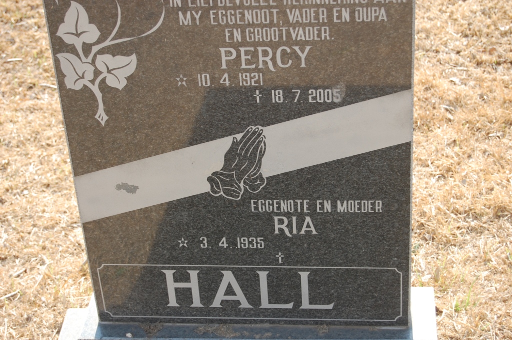 HALL Percy 1921-2005 &amp; Ria 1935-