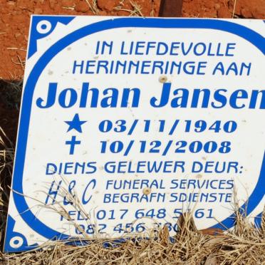 JANSEN Johan 1940-2008