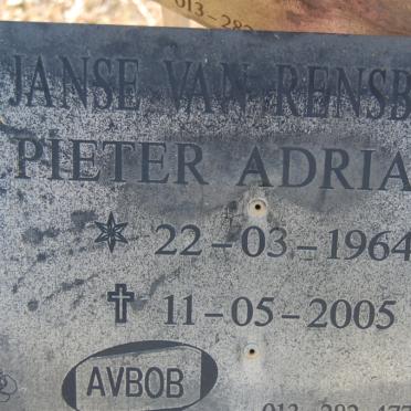 RENSBURG Pieter Adriaan, Janse van 1964-2005