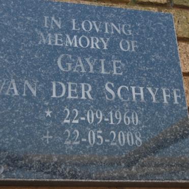 SCHYFF Gayle, van der 1960-2008