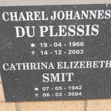 PLESSIS Charel Johannes, du 1966-2003 &amp; Cathrina Elizebeth SMIT 1942-2004