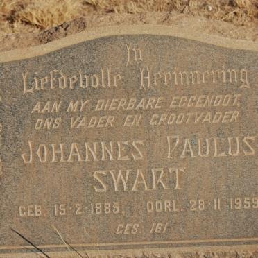 SWART Johannes Paulus 1885-1959