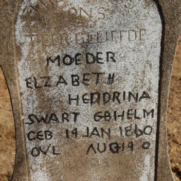 SWART Elzabeth Hendrina nee HELM 1860-19?0