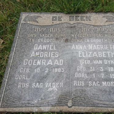 BEER Daniel Andries Coenraad, de 1883- &amp; Anna Magrietha Elizabeth VAN DYK 1895-1959