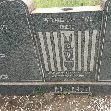 BARNARD Thomas Arnoldus 1884-1956 &amp; Susanna Catharina Hester Hermina OOSTHUIZEN 1889-1982