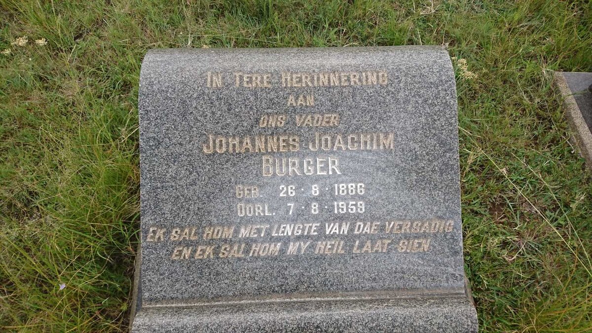 BURGER Johannes Joachim 1886-1958