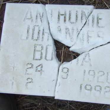 BOTHA Anthonie Johannes 1920-1992