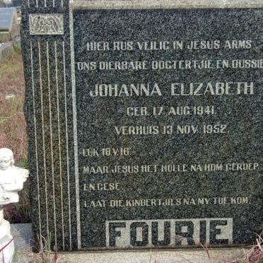 FOURIE Johanna Elizabeth 1941-1952
