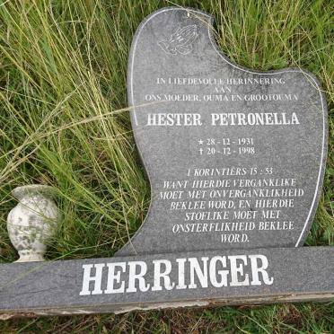 HERRINGER Hester Petronella 1931-1998
