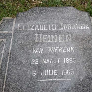 HEINEN Elizabeth Johanna nee VAN NIEKERK 1895-1969