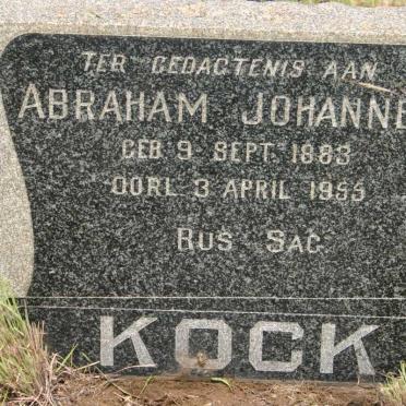 KOCK Abraham Johannes 1883-1955