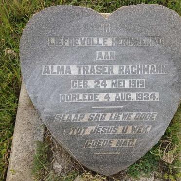 RACHMANN Alma Traser 1919-1934