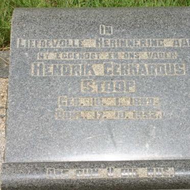 STOOP Hendrik Gerhardus 1890-1952