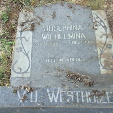 WESTHUIZEN Josephina Wilhelmina, v.d. 1902-1984