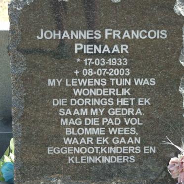 PIENAAR Johannes Francois 1933-2003