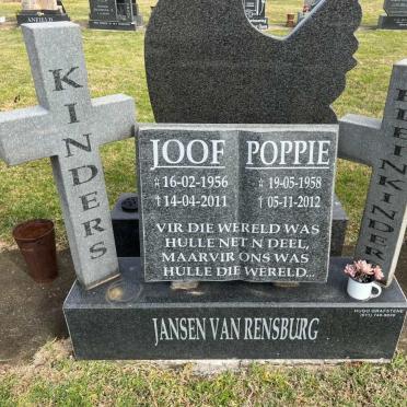 RENSBURG Joof, Jansen van 1956-2011 &amp; Poppie 1958-2012