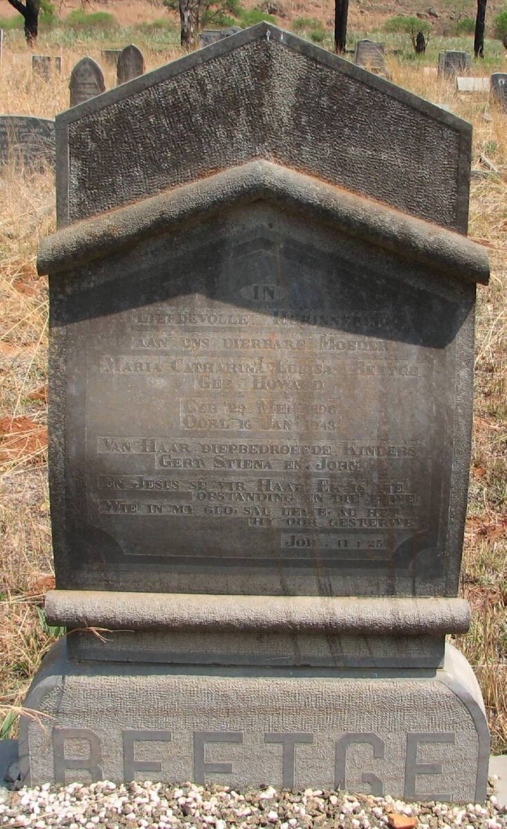 BEETGE Maria Catharina Louisa nee HOWARD 1896-1943