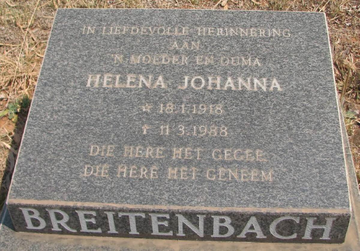BREITENBACH Helena Johanna 1918-1988