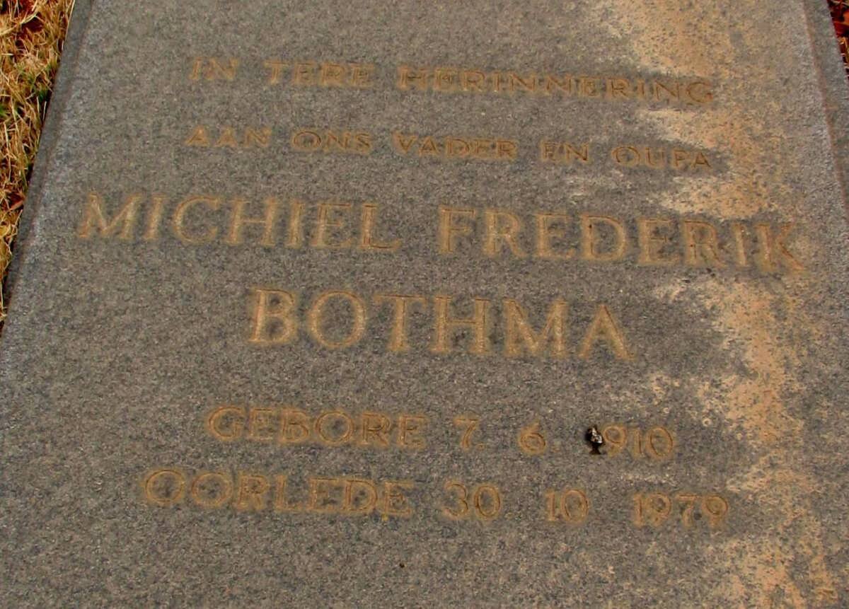 BOTHMA Michiel Frederik 1910-1979