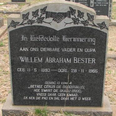 BESTER Willem Abraham 1893-1965