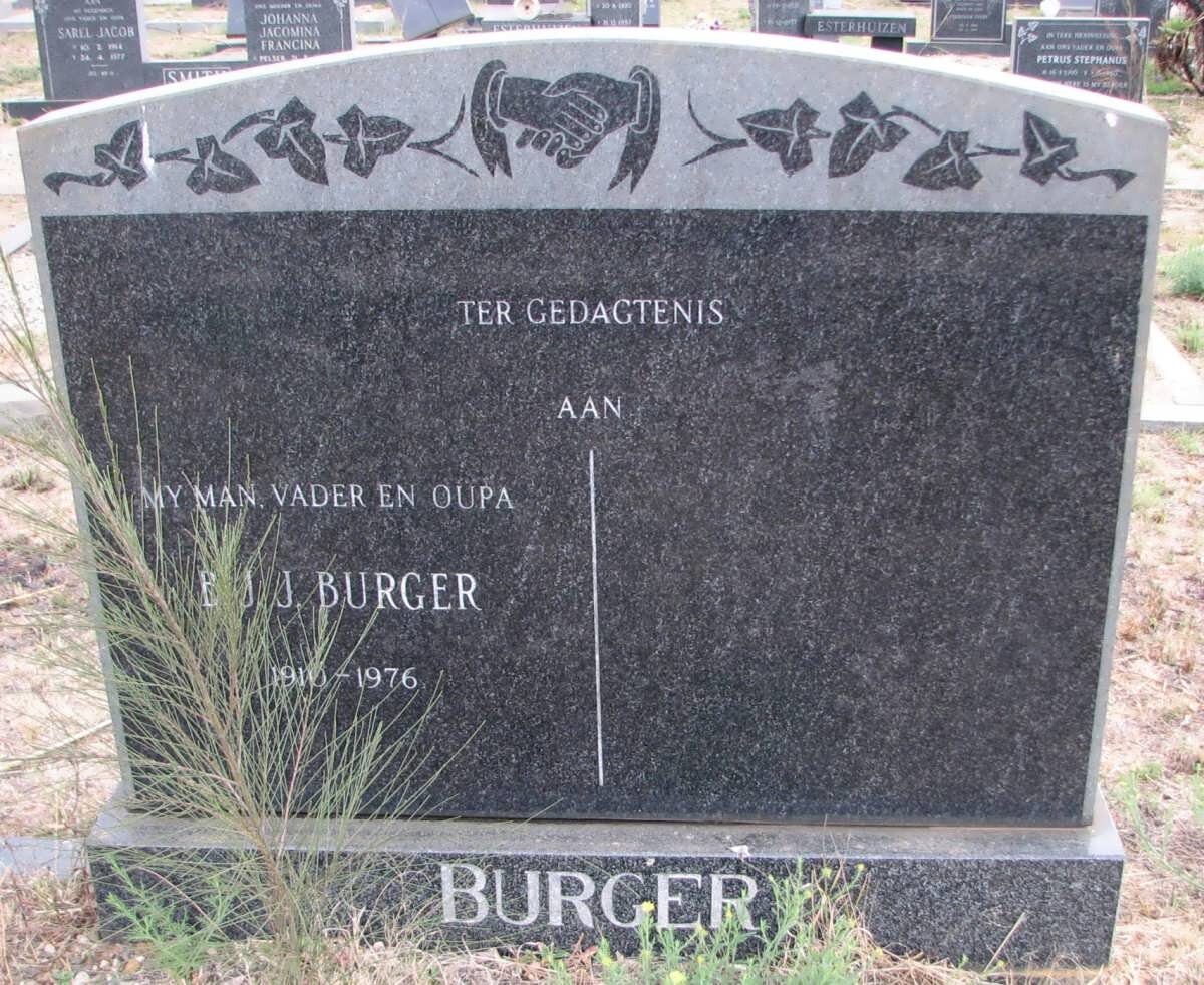 BURGER B.J.J. 1910-1976