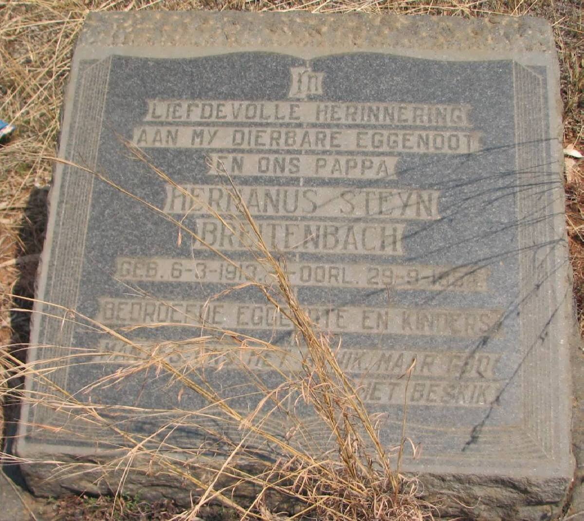 BREITENBACH Hermanus Steyn 1913-1954