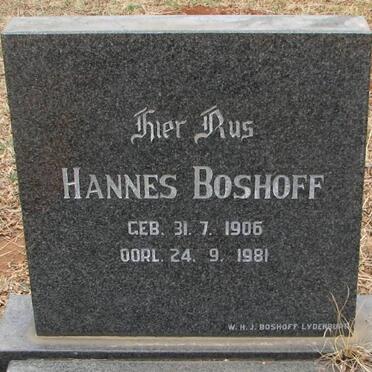 BOSHOFF Hannes 1906-1981