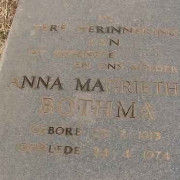 BOTHMA Anna Magrietha 1913-1974