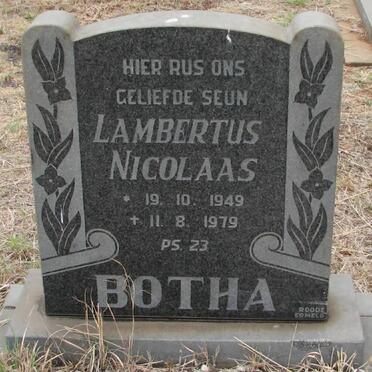 BOTHA Lambertus Nicolaas 1949-1979
