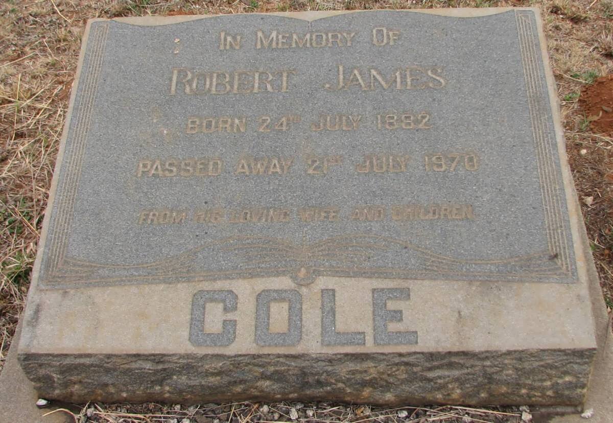 COLE Robert James 1882-1970