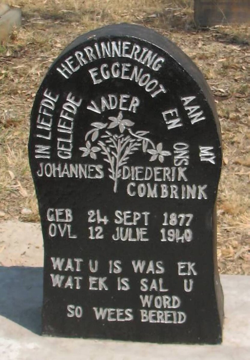 COMBRINK Johannes Diederik 1877-1940