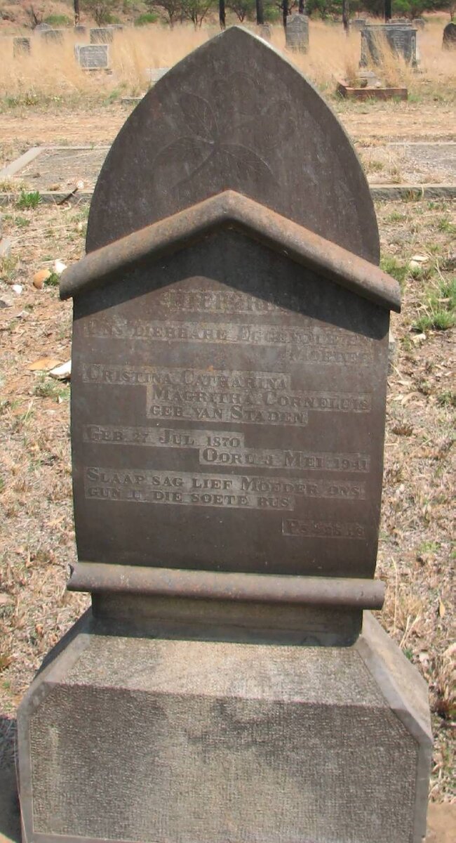 CORNELUIS Christina Catharina Magritha nee VAN STADEN 1870-1941