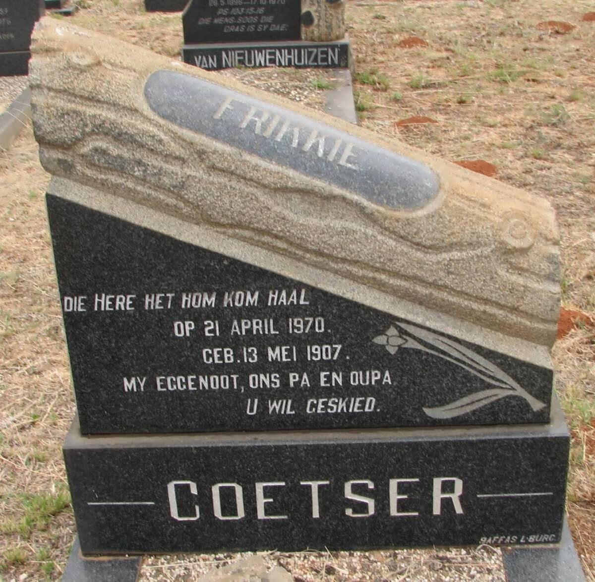 COETSER Frikkie 1907-1970