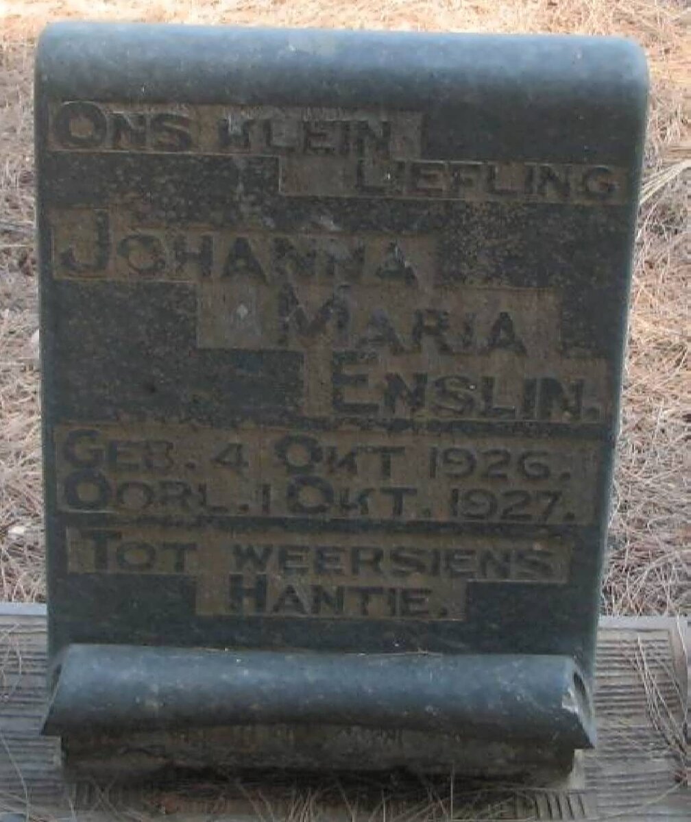 ENSLIN Johanna Maria 1926-1927
