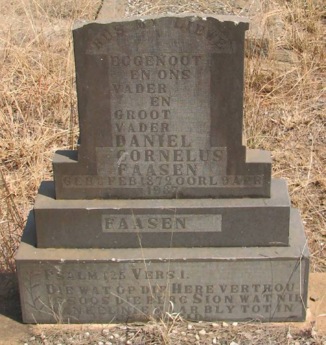 FAASEN Daniel Cornelus 1872-1937