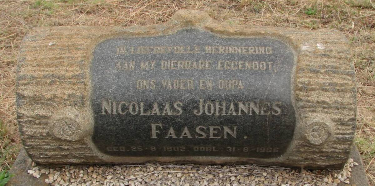 FAASEN Nicolaas Johannes 1902-1966