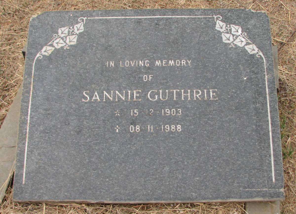 GUTHRIE Sannie 1903-1988