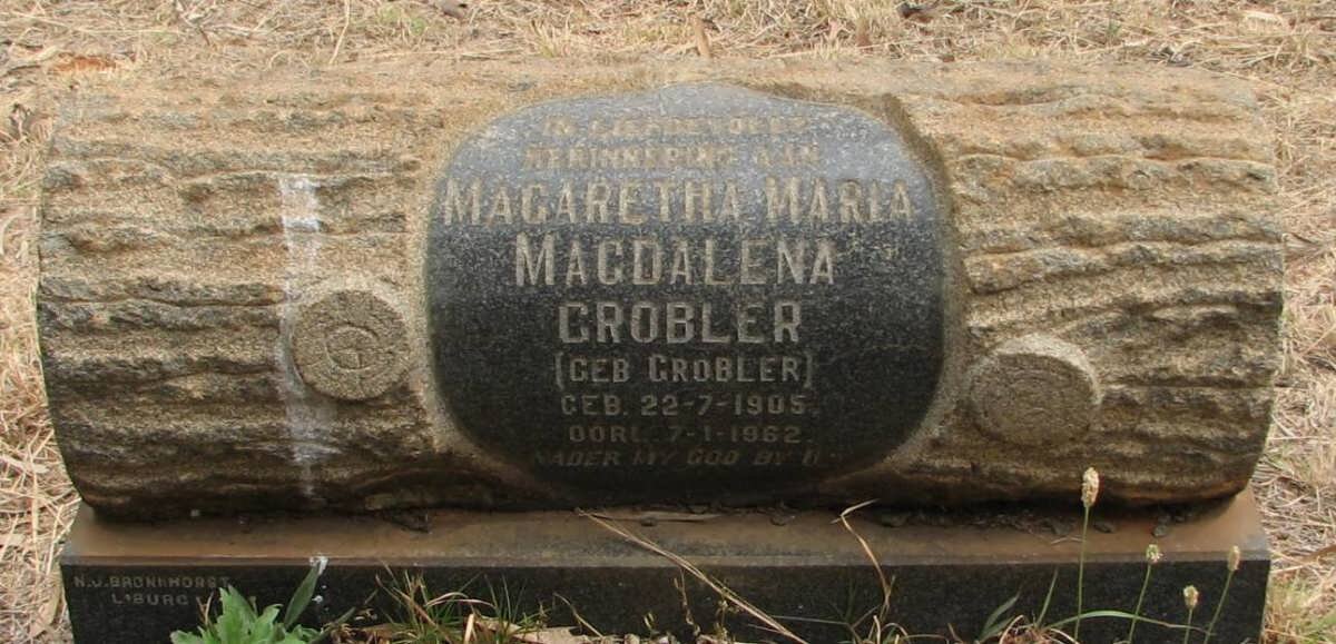GROBLER Magaretha Maria Magdalena nee GROBLER 1905-1962