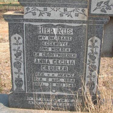 GROBLER Gabriel Stephanus 1881-1951 &amp; Anna Cecilia v.d. MERWE 1884-1949