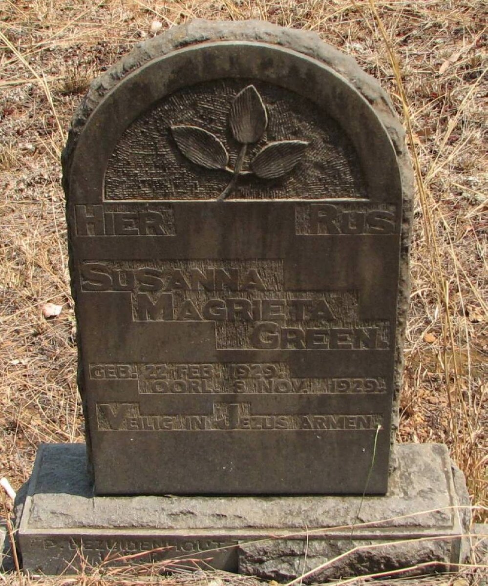 GREEN Susanna Magrieta 1929-1929