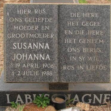 LABUSHAGNE Susanna Johanna 1906-1988
